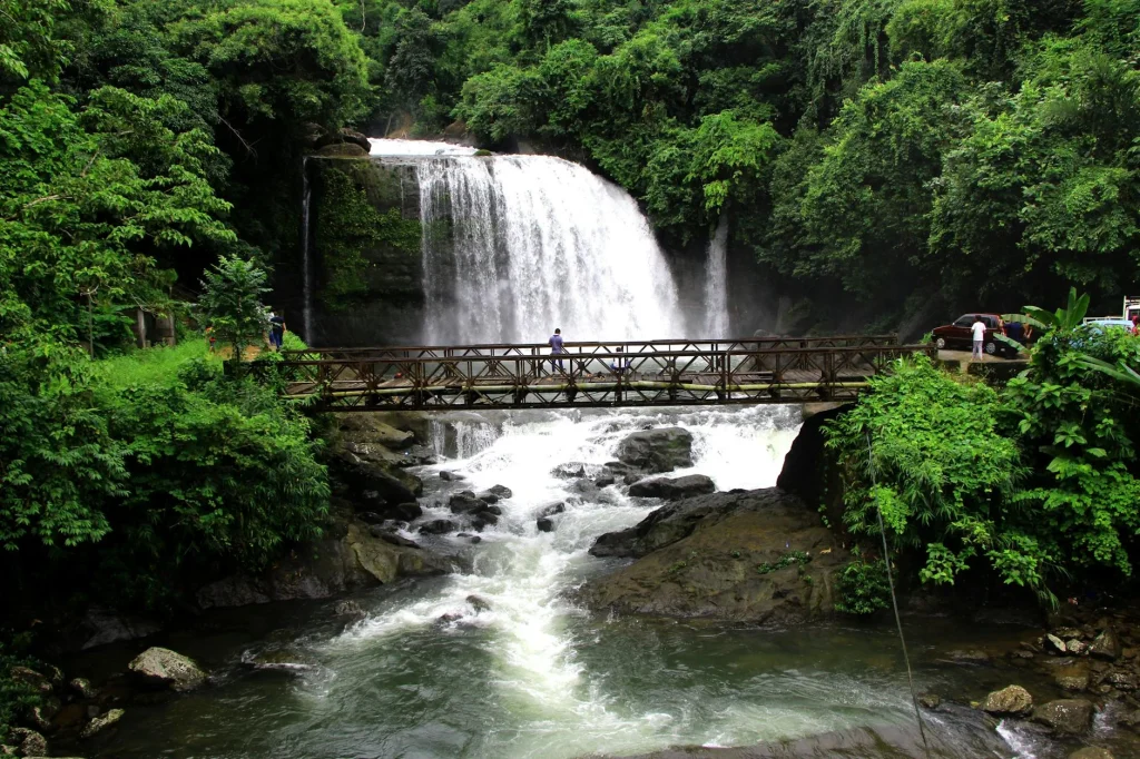 Coban Rondo Waterfall Stone Bridge