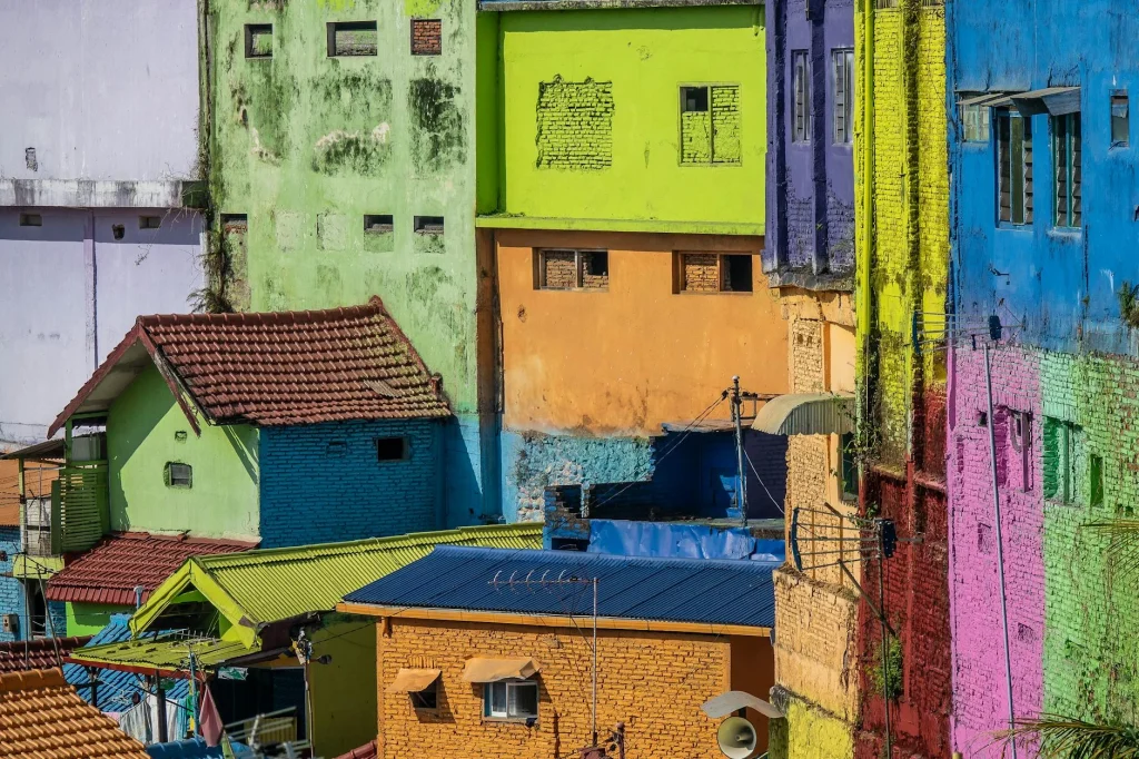 Colorful Houses Street Art